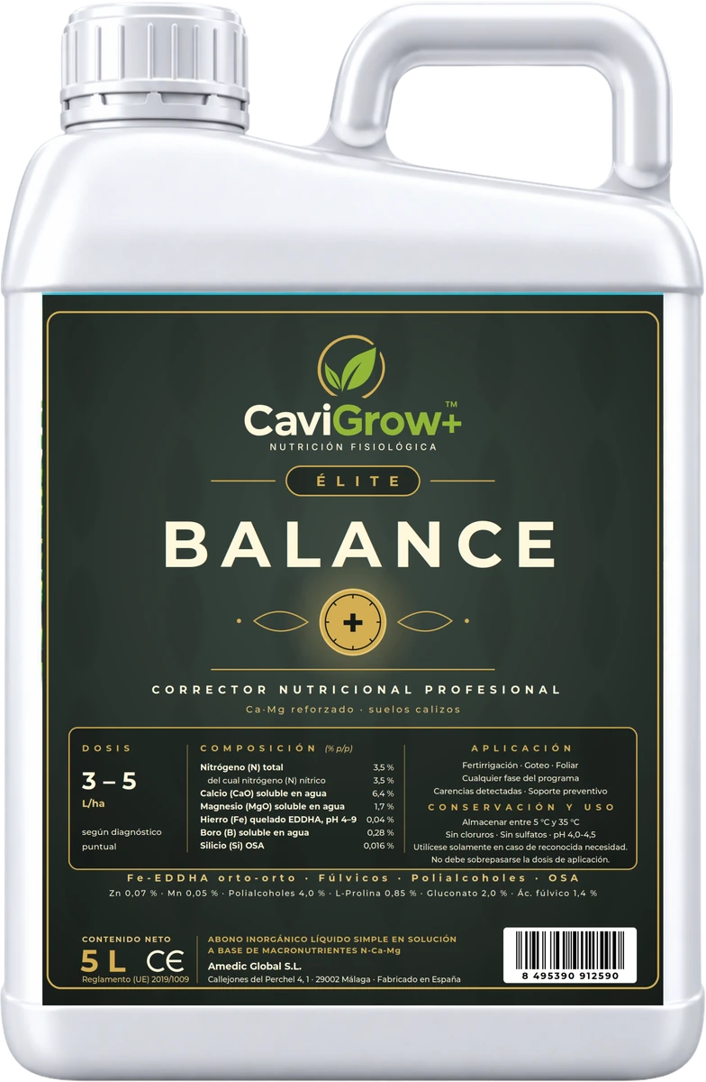 Garrafa 5 L CaviGrow+ ÉLITE BALANCE+ · Corrector nutricional profesional